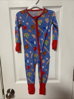 Little Sleepies Baseball print sleeper